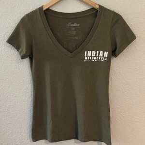Indian Motorcycle T-Shirt, Green, Sz Small